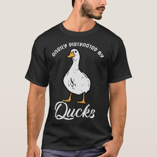 Leicht von Enten abgelenkt Funny Bauer Hunter Men T-Shirt (Vorderseite)
