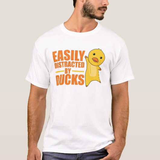 Leicht von Enten abgelenkt - Funny Duck T-Shirt (Vorderseite)