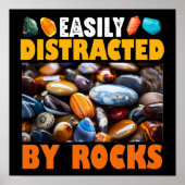 Leicht von Felsen abgelenkt Poster (Vorne)