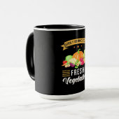 Leicht von frischem Gemüse abgelenkt Tasse (Vorderseite Links)
