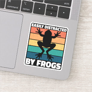 Leicht von Fröschen abgelenkt Liebhaber farbenfroh Aufkleber