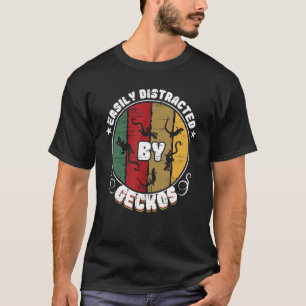 Leicht von Gecko Funny Gecko Reptile Wom abgelenkt T-Shirt
