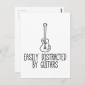 Leicht von Gitarren abgelenkt Postkarte (Vorne/Hinten)