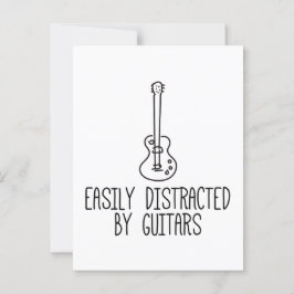 Leicht von Gitarren abgelenkt Postkarte