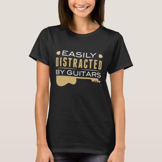 Leicht von Gitarren abgelenkt T-Shirt (Vorderseite)