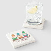 Leicht von Gnomen abgelenkt Steinuntersetzer (Seitenansicht)