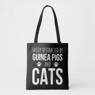 Leicht von Guinea und Katzen abgelenkt Tasche