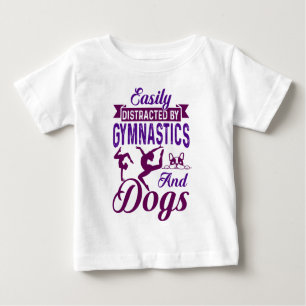 Leicht von Gymnastik und Hunden abgelenkt Baby T-shirt