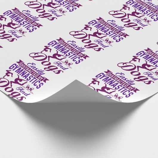Leicht von Gymnastik und Hunden abgelenkt Geschenkpapier (Ecke)