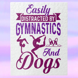 Leicht von Gymnastik und Hunden abgelenkt Puzzle