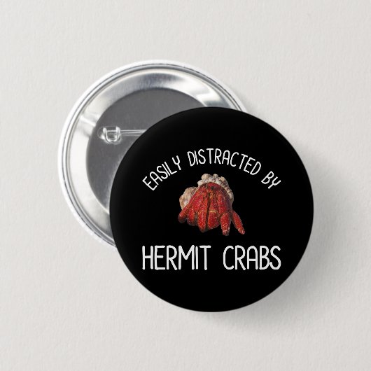 Leicht von Hermit Crabs abgelenkt Button (Vorne & Hinten)