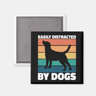 Leicht von Hunden abgelenkt Niedliche Hundefreunde Magnet