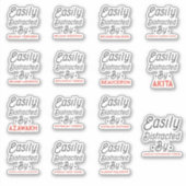 Leicht von Hunden abgelenkt, Packung Aufkleber (Vorderseite)