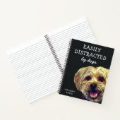 Leicht von Hunden abgelenkt | Personalisiert Notizblock (Innenseite)