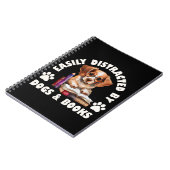 Leicht von Hunden und Büchern abgelenkt Notizblock (Linke Seite)