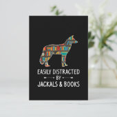 Leicht von Jacken abgelenkt _ Bücher Lover Geschen Dankeskarte (Stehend Vorderseite)