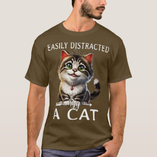 Leicht von Katzen abgelenkt 5 T-Shirt