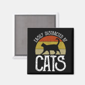 Leicht von Katzen abgelenkt Magnet (Vorderseite/Rückseite)