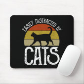 Leicht von Katzen abgelenkt Mousepad (Mit Mouse)