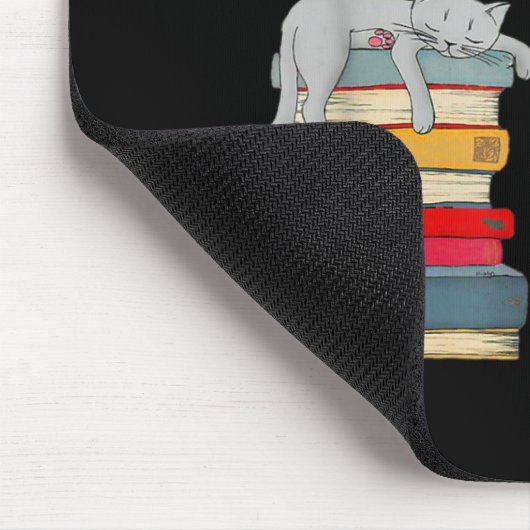 Leicht von Katzen und Büchern abgelenkt | Funny Ca Mousepad (Ecke)