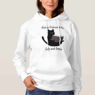 Leicht von Katzen und Büchern abgelenkt, Niedlich Hoodie