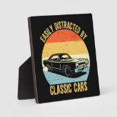 Leicht von klassischen Autos abgelenkt Fotoplatte (Vorderseite)