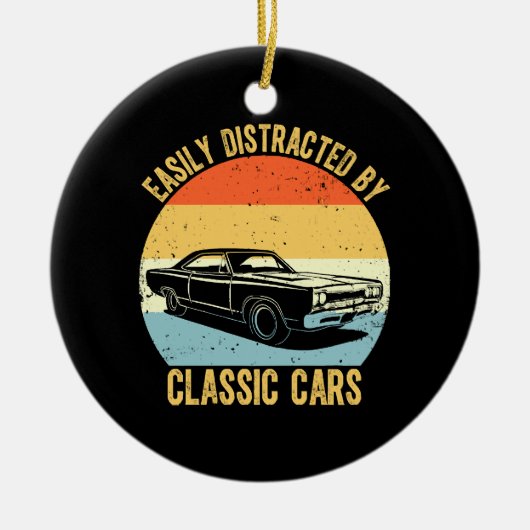 Leicht von klassischen Autos abgelenkt Keramik Ornament (Vorne)