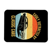 Leicht von klassischen Autos abgelenkt Magnet (Horizontal)