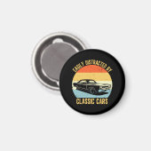 Leicht von klassischen Autos abgelenkt Magnet (Vorderseite/Rückseite)