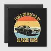 Leicht von klassischen Autos abgelenkt Magnetkarte (Vorne/Hinten)