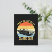 Leicht von klassischen Autos abgelenkt Postkarte (Stehend Vorderseite)