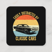 Leicht von klassischen Autos abgelenkt Quadratische Visitenkarte (Vorderseite)