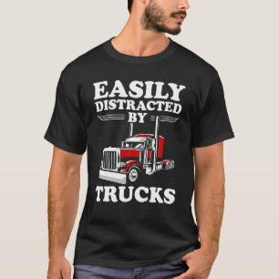 Leicht von LKW abgelenkt Funny Semi Truck Drive T-Shirt