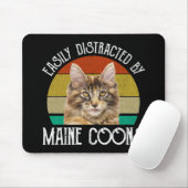 Leicht von Maine-Coons abgelenkt Mousepad (Mit Mouse)