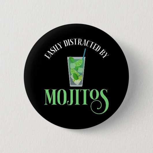 Leicht von Mojitos abgelenkt Button (Vorderseite)