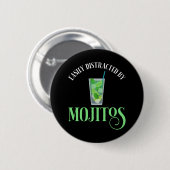 Leicht von Mojitos abgelenkt Button (Vorne & Hinten)