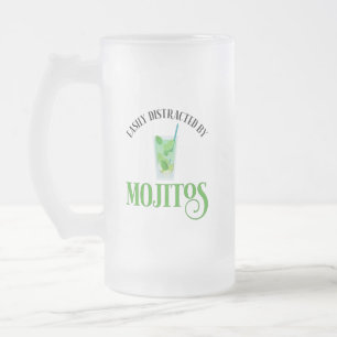 Leicht von Mojitos abgelenkt Mattglas Bierglas
