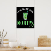 Leicht von Mojitos abgelenkt Poster (Küche)