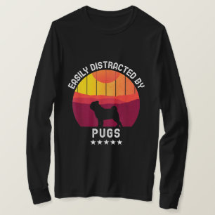 Leicht von Möpsen entfernt Retro Mops Dog Lover T-Shirt