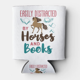 Leicht von Pferden und Büchern abgelenkt Dosenkühler
