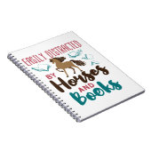 Leicht von Pferden und Büchern abgelenkt Notizblock (Rechte Seite)