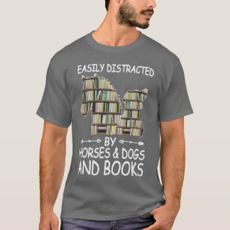 Leicht von Pferden und Hunden und Büchern abgelenk T-Shirt