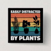 Leicht von Pflanze abgelenkt Gärtnern Liebhaber Fu Button (Vorderseite)
