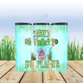 Leicht von Pflanze abgelenkt Thermosbecher