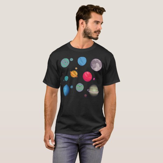 Leicht von Planeten abgelenkt T-Shirt (Vorne ganz)