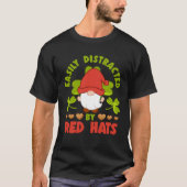 Leicht von Red Hats Yard Gnome abgelenkt T-Shirt (Vorderseite)