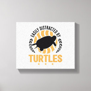 Leicht von Schildkröten Mini-Schildkröte abgelenkt Leinwanddruck