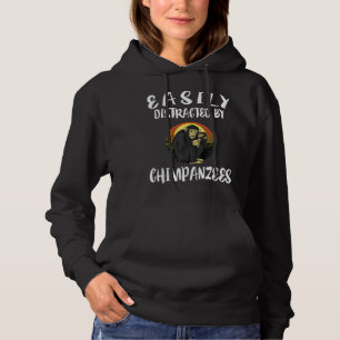 Leicht von Schimpansen abgelenkt Hoodie