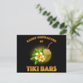 Leicht von Tiki Bars abgelenkt Postkarte (Stehend Vorderseite)