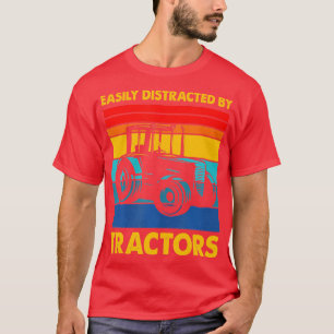 Leicht von Traktoren abgelenkt Farm Traktor E T-Shirt
